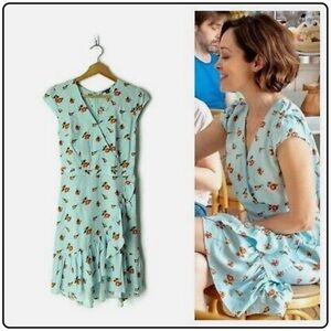 J Crew Mercantile floral wrap dress